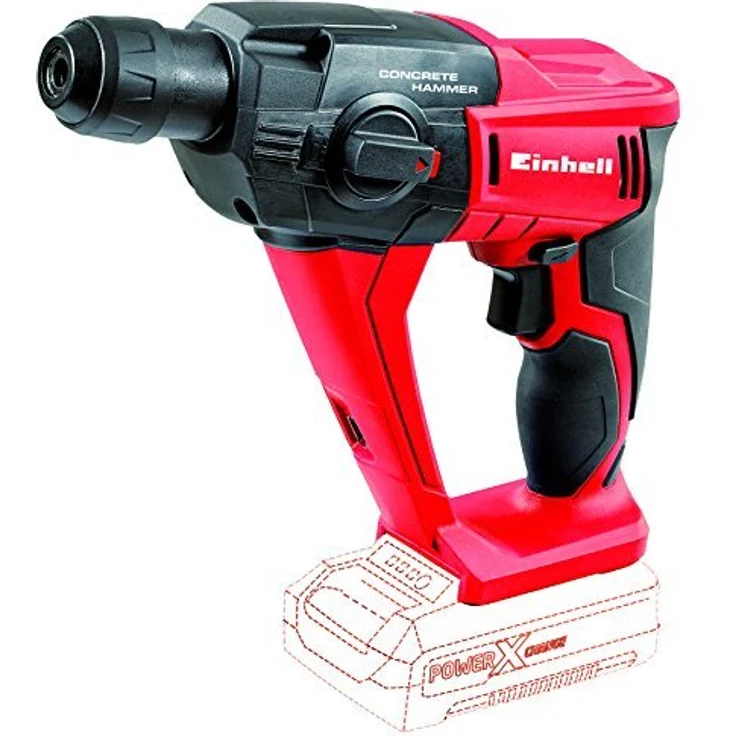 Einhell Power X-Change Akku Bohrhammer TE-HD 18 Li Solo Power X-Change PXC (Lithium Ionen, 18 V, 1,2 J, Bohrleistung in Beton 12 mm, SDS-Plus-Aufnahme, LED-Licht, ohne Akku und Ladergerät) – Bild 1