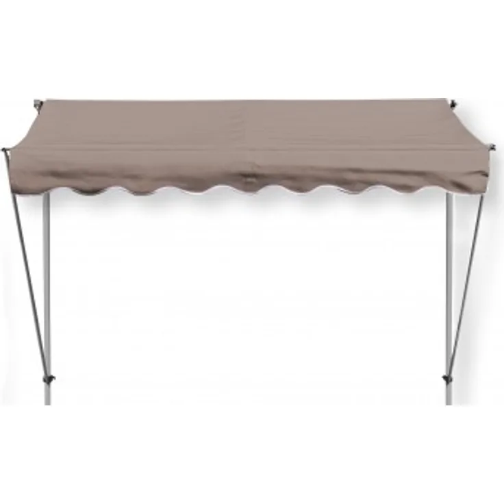 Grasekamp Klemmmarkise Ontario 255x130cm Taupe Balkonmarkise höhenverstellbar von 200 cm – 320 cm