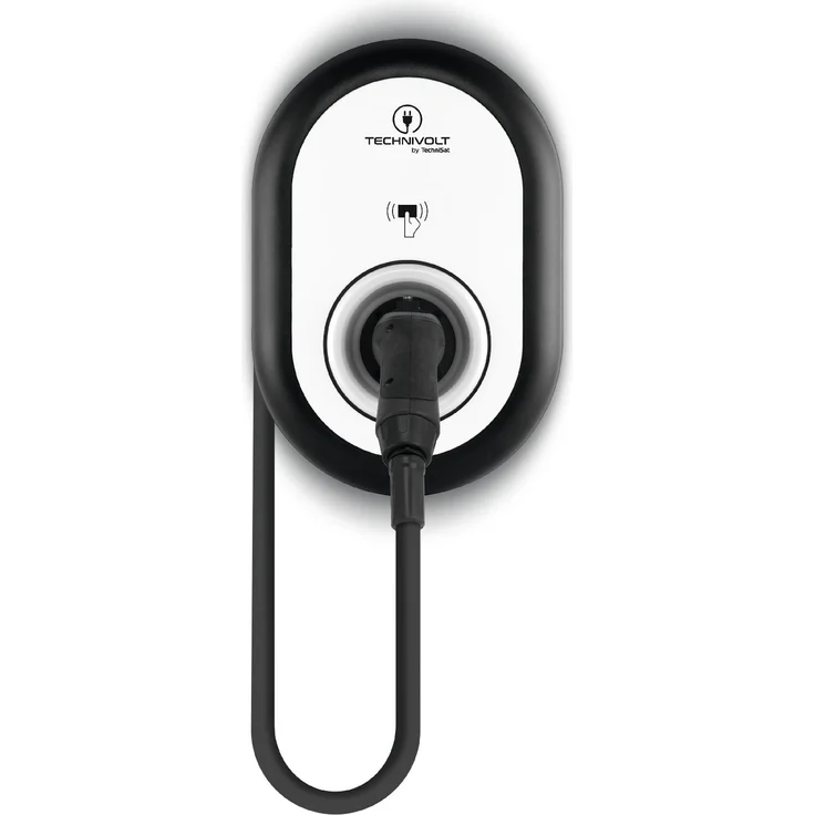TECHNIVOLT 101 (Wallbox, Ladestation für Zuhause, für Elektroautos oder Plug-in-Hybride, 11 kW, Ladekabel montiert) schwarz – Bild 1