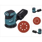 Makita DBO180Z Akku Exzenterschleifer 18 V 125 mm, 50x Schleifpapier K 320, ohne Akku, ohne Ladegerät