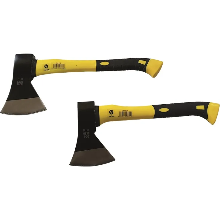 Vago-Tools 2 tlg Set Axt Beil Gartenaxt Spaltaxt 600 1000 g Fiberglasstiel