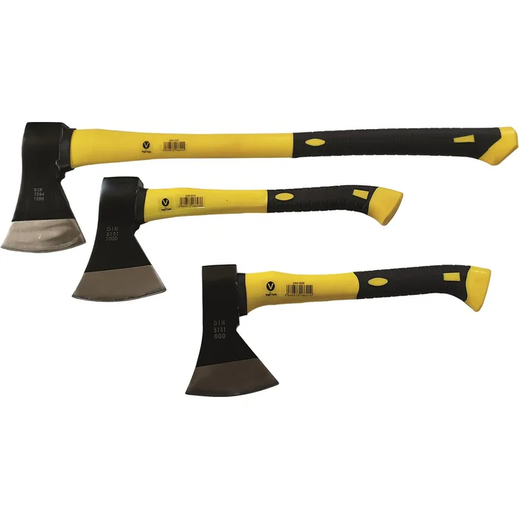 Vago-Tools 3 tlg Set Axt Beil Spaltaxt Holzaxt 600 1000 1250 g Fiberglasstiel