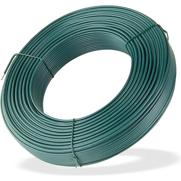 Spanndraht grün 110 m x 3,1 mm Bindedraht Wickeldraht Maschendraht Zaun Draht