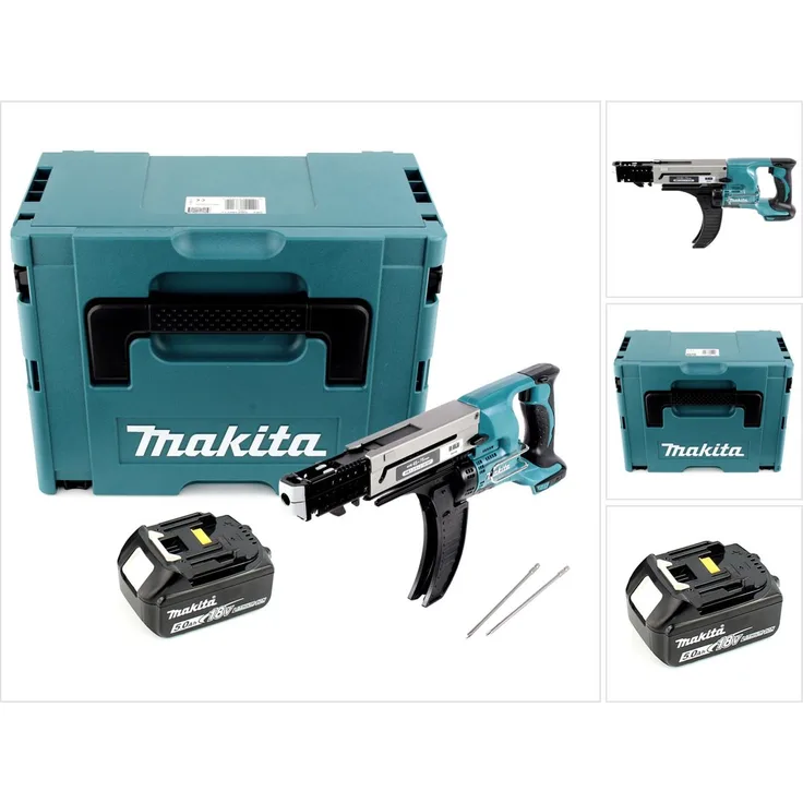 Makita DFR750T1J Akku Magazinschrauber 18V 45-75mm, 1x Akku 5,0Ah, Makpac - ohne Ladegerät
