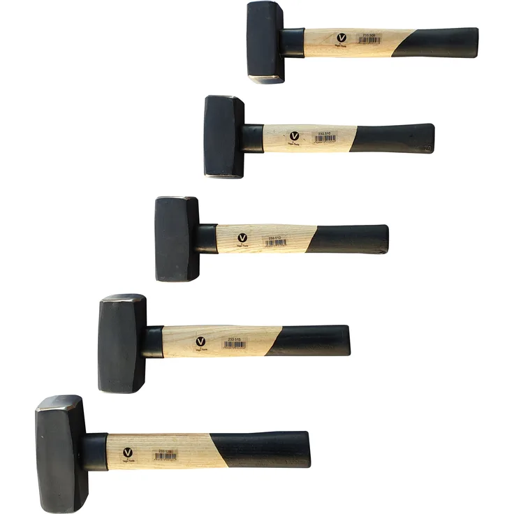 5 tlg Set Fäustelhammer 800-1000-1250-1500-2000 g Hammer Fäustel