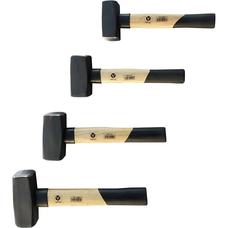 4 tlg Set Fäustelhammer 800-1250-1500-2000g Schlosserhammer Fäustel