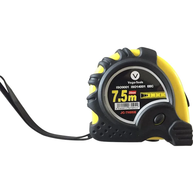 Vago-Tools 1x Maßband Messband 7,5m Rollmaßband 25mm breit Bandmaß Rollband zwei Stopknöpfe