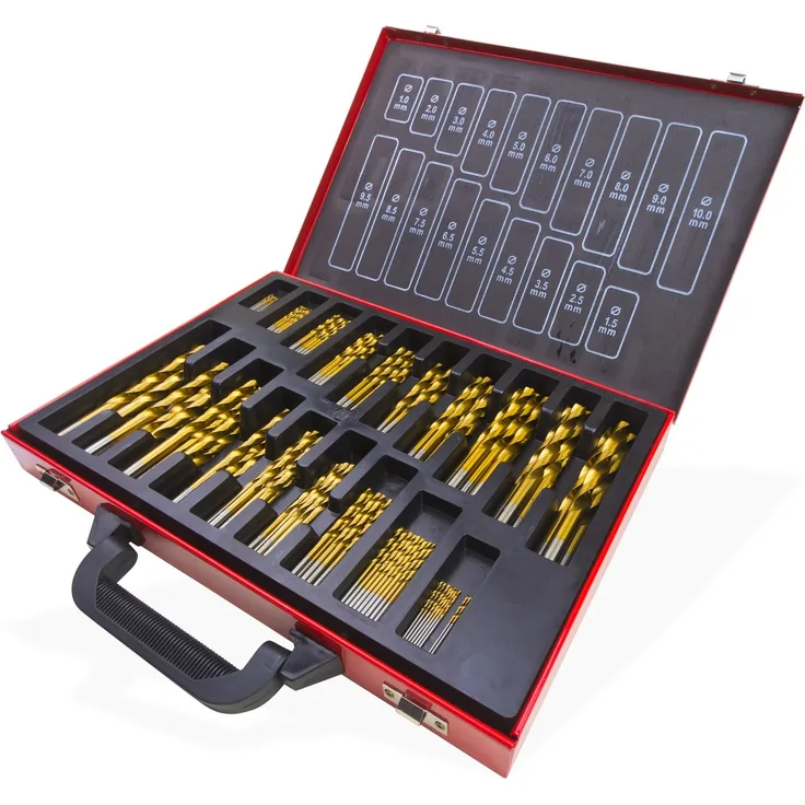 Spiralbohrerset Bohrersatz Metallbohrer Spiralbohrer Bohrer 170 tlg Metallkoffer