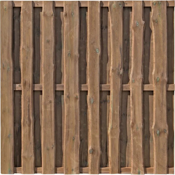 WOODTEX Sichtschutzzaun Natura Kiefer braun kesseldruckimprägniert