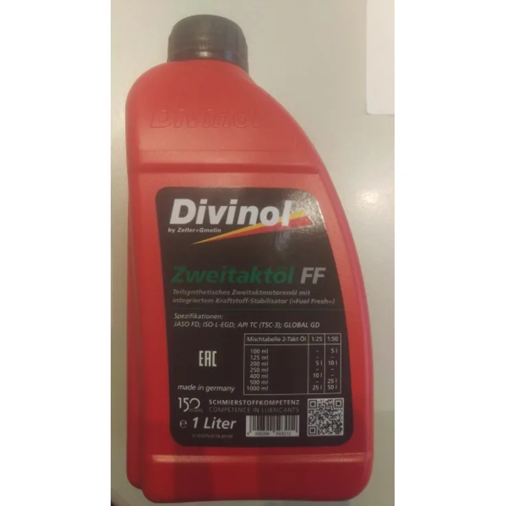 Divinol 26150 Zweitaktöl FF 1x1 Liter normale Flasche 2-Taktöl teilsynthetisch 2