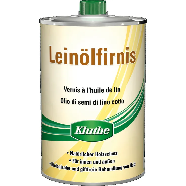 Kluthe Leinölfirnis Holzschutz Öl Lackfirnis Holzpflege Leinöl-Firnis 1 L