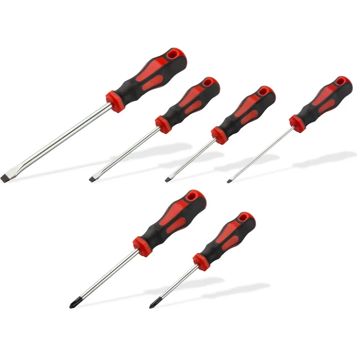 Schlitz Kreuz Schraubendreher Schraubenzieher Satz 6tlg. Schraubendrehersatz Set