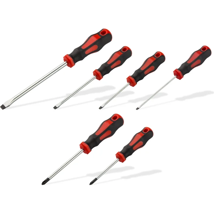 Schlitz Kreuz Schraubendreher Schraubenzieher Satz 6tlg. Schraubendrehersatz Set