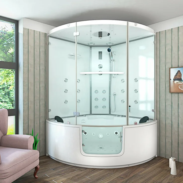 Whirlpool Duschkabine Wanne Sauna Dusche K60-WS-EH 140x140cm OHNE Zusatzoptionen