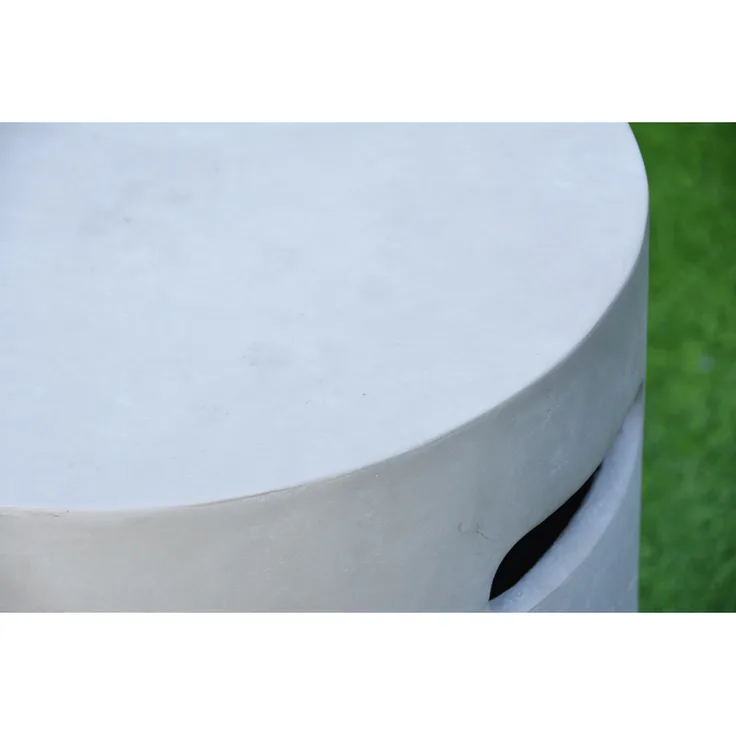 Gardenforma Abdeckung rund für Gasflaschen, Beton-Optik grau Faser-Beton, für 11kg Gasbehälter Betongrau
