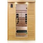 Dewello Infrarotkabine Infrarotsauna LAVAL PLUS 135cm x 105cm inkl. Keramikstrahler, Bodenstrahler