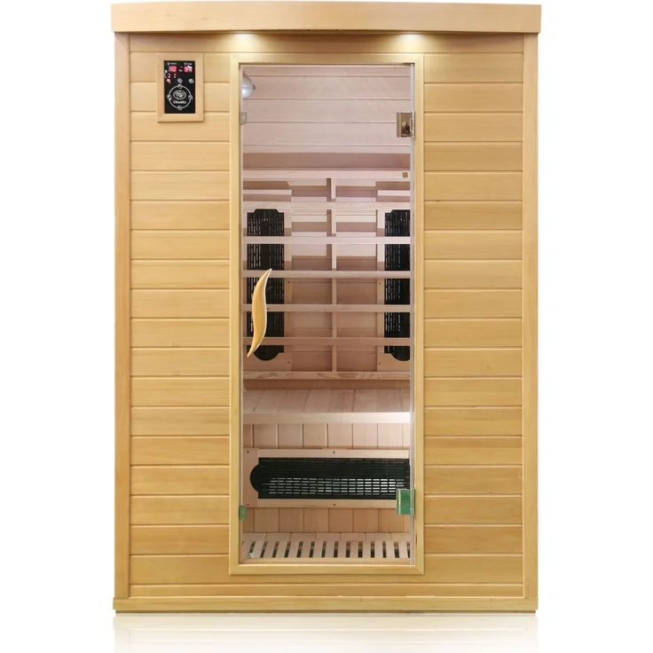 Dewello Infrarotkabine Infrarotsauna LAVAL PLUS 135cm x 105cm inkl. Keramikstrahler, Bodenstrahler – Bild 1