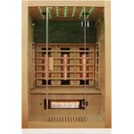 Dewello Infrarotkabine Infrarotsauna MILTON 135cm x 105cm inkl. Vollspektrumstrahler, Bodenstrahler