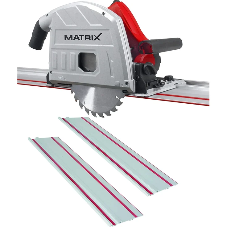 Matrix Handkreissäge Tauchsäge mit Führungsschiene TRS 1400-64 1400W 190mm 69mm