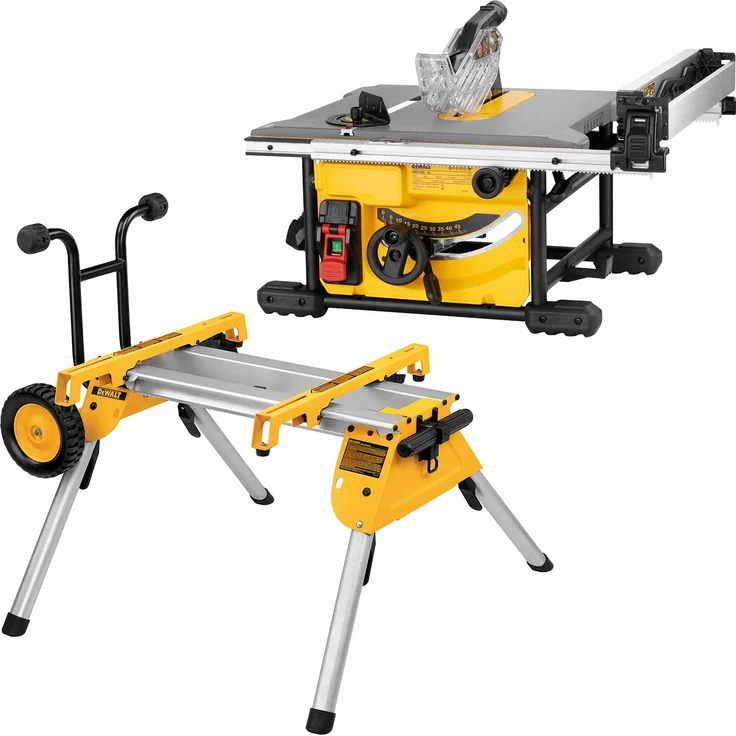 DeWalt Tischkreissäge mit Untergestell DWE7485RS-QS, Kreissäge, Tischsäge, Holzsäge - 1850W – Bild 1