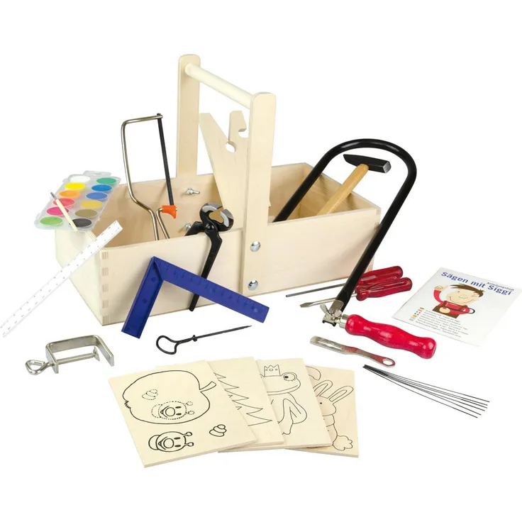 PEBARO Laubsäge-Schreinerkasten m.Stahlwerkzeugen Bausch