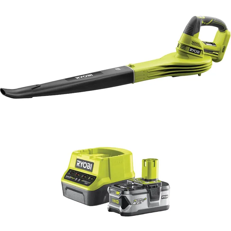 Ryobi Akku-Laubgebläse 18 V ONE+, 245 kmh Luftgeschwindigkeit, mit 4,0 Ah Akku