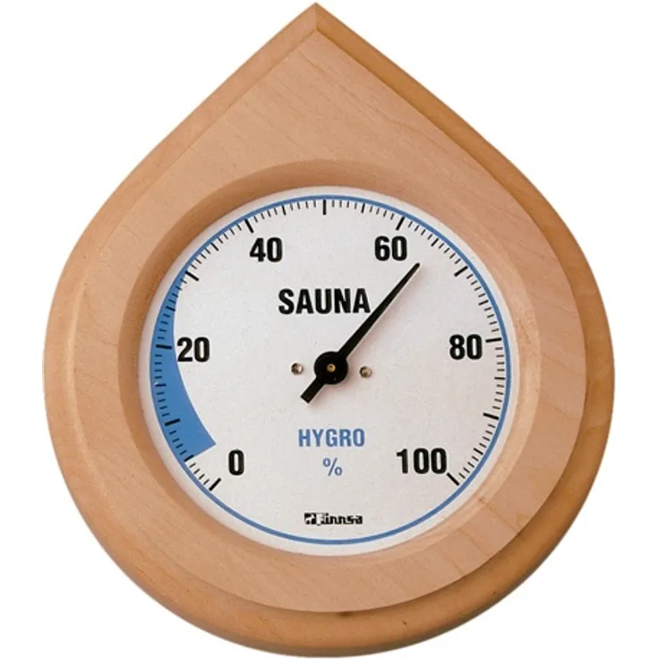 Sauna Hygrometer Tropfen Holz