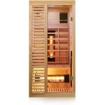 Dewello Infrarotkabine Infrarotsauna HAMLIN 90cm x 90cm inkl. Vollspektrumstrahler, Bodenstrahler