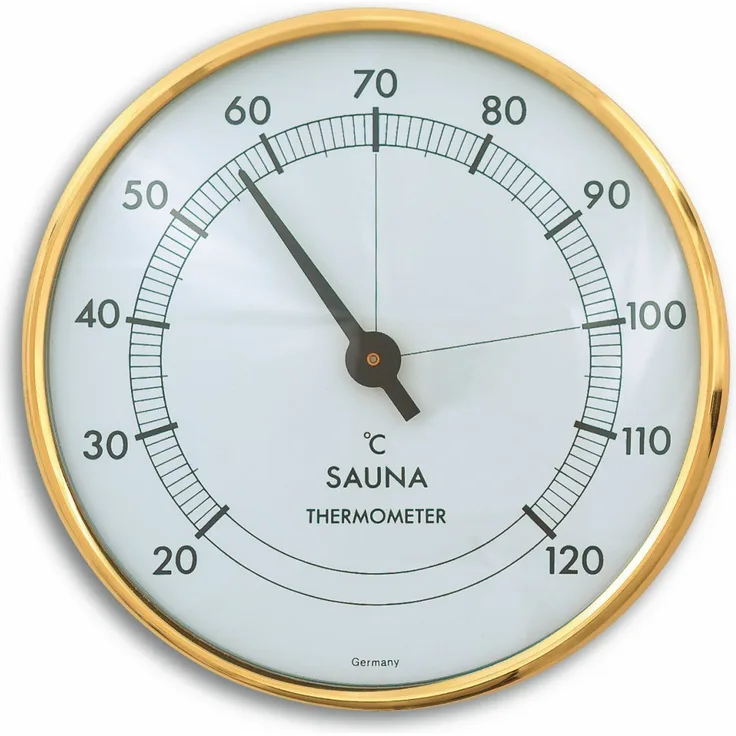 TFA 40.1002 Analoges Sauna-Thermometer auch für Infrarot-Kabinen mit Metallring