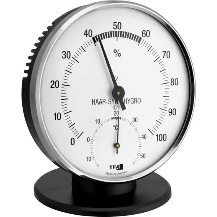 TFA 45.2032 Analoges Thermo-Hygrometer mit Metallring