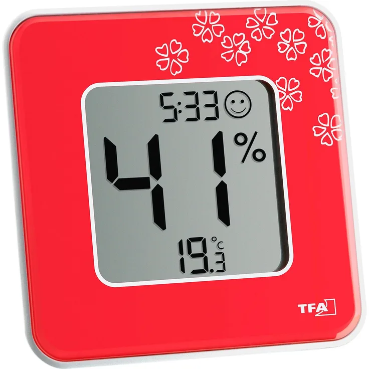 TFA Dostmann Style Thermo-/Hygrometer Rot