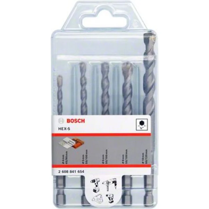 HEX-5 Betonbohrerset 5tlg 4/5/6/8/10mm 2608841654 – Bild 1