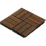 WOODTEX Terrassenfliese Akazie Holzfliese dunkel geölt 4251288835150