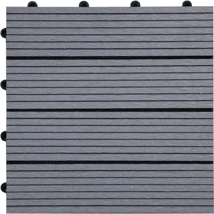 WOODTEX WPC Terrassenfliese Basic Hellgrau