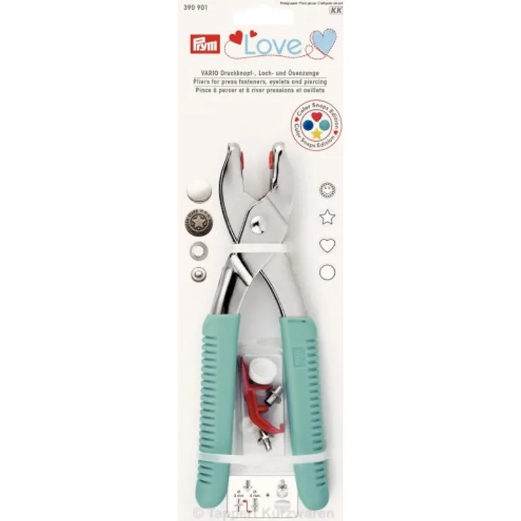 Prym 39090x Vario - Zange, Loch- und Ösenzange : 390901 LOVE Türkis