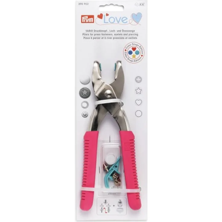Prym 39090x Vario - Zange, Loch- und Ösenzange : 390902 LOVE Pink
