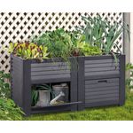 XXL Hochbeet Garten Schrank 300L Frühbeet Kräuterbeet Pflanzkasten Pflanztisch