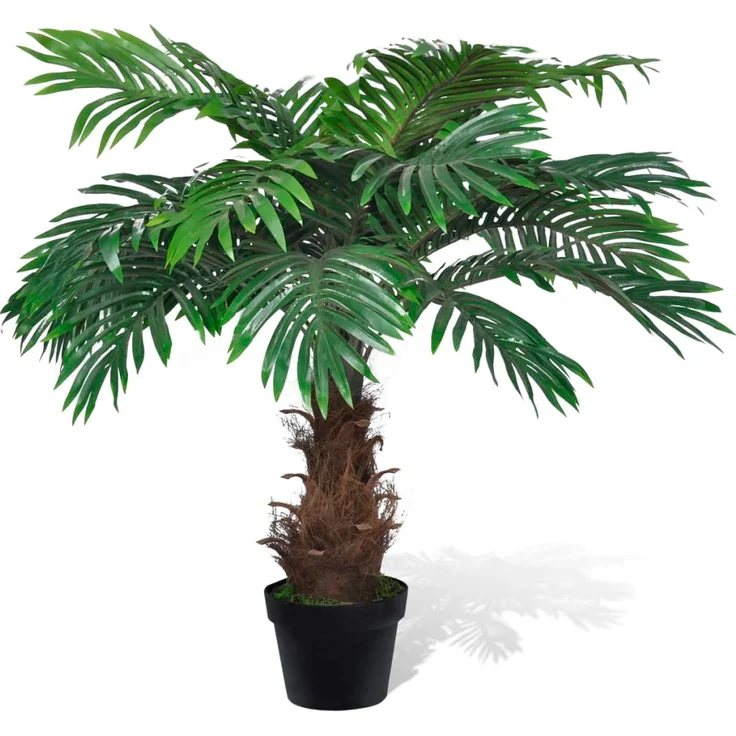vidaXL Naturgetreue Künstliche Cycus-Palme mit Topf 80 cm