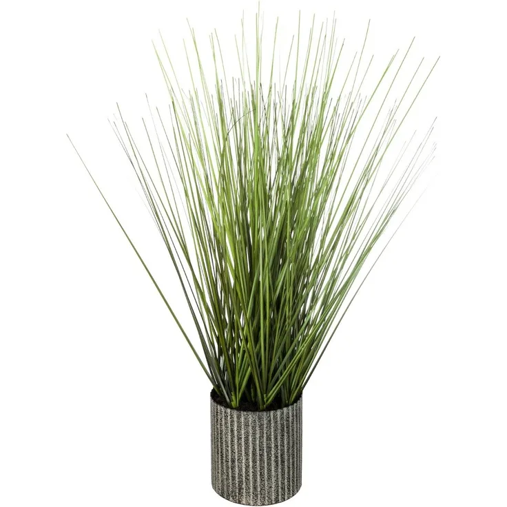 Künstliche Dekopflanze GRAS, 45 cm, grauer Topf