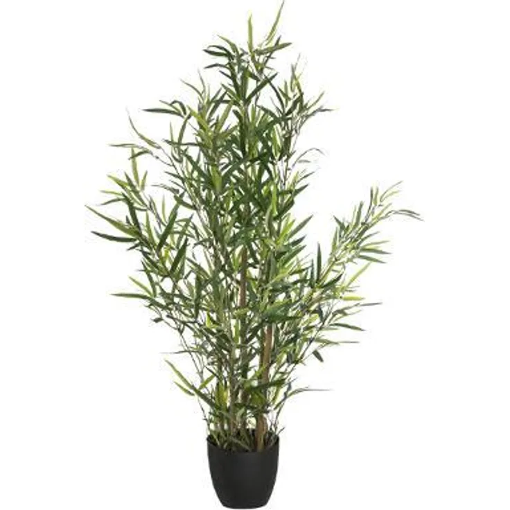 Kunstblume, BAMBUS, 90 cm, schwarzer Topf