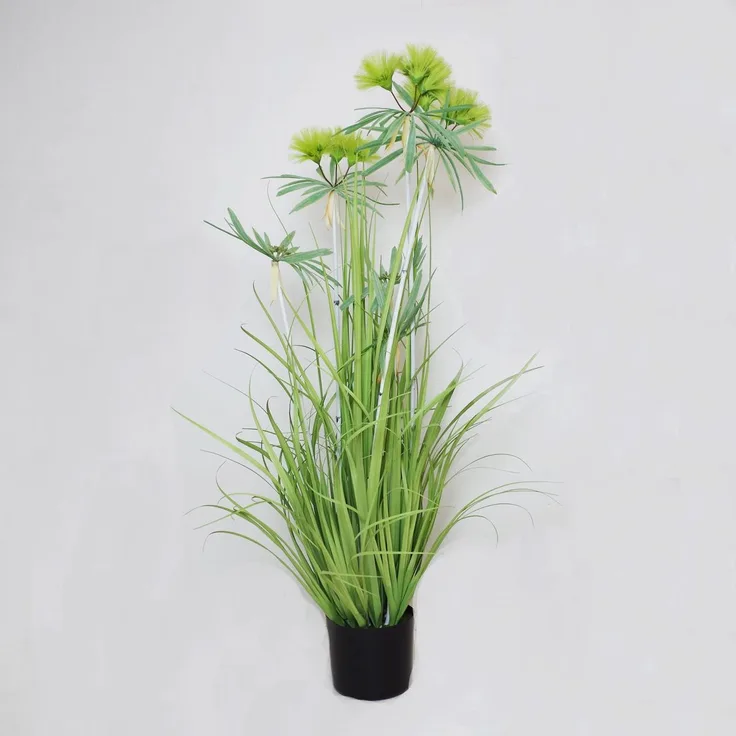 Kunstgras im Topf 79cm grün Gräserbüschel Ziergras Gräser Dekopflanze
