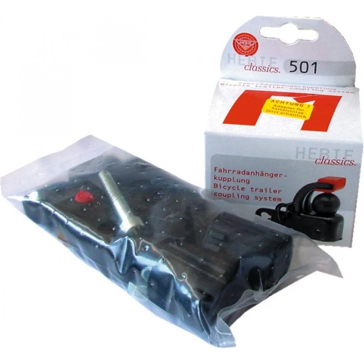 Hebie 0501 Set Anhängerkupplung Set Anhängerkupplung F1 + Sattelstützadapter, schwarz (1 Set)