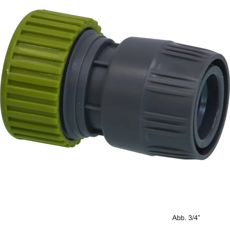 PVC-U Hydro-Fit Kupplung, Klemm x Klickmuffe 15-19 mm, Grau/Grün