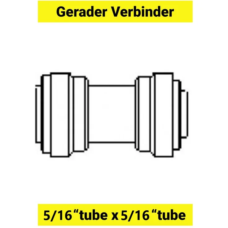 Gerader Verbinder für Schlauch 5/16