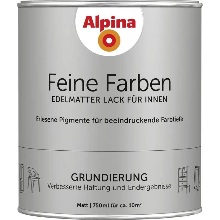 Alpina Feine Farben Lack Grundierung 750ml weiß