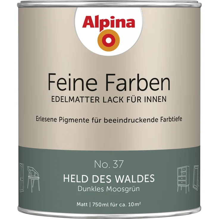 Alpina Feine Farben Lack No. 37 Held des Waldes 750ml – Bild 1