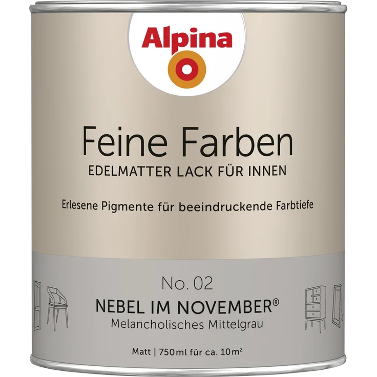 Alpina Feine Farben Lack No. 02 Nebel im November – Bild 1