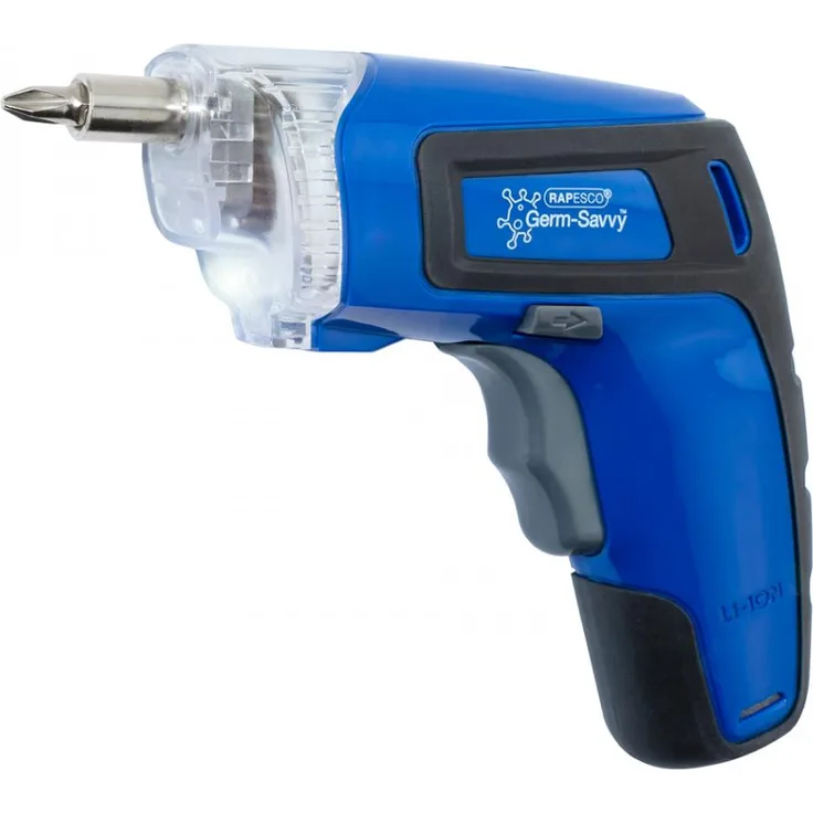 RAPESCO Akkuschrauber, 3,6 V, antibakteriell, blau