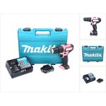 Makita HP 333 DSAP Akku Schlagbohrschrauber 12 V 30 Nm rosa 1x Akku 2,0 Ah Ladegerät Koffer