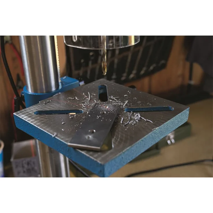 Scheppach Profi-Säulenbohrmaschine DP19Vario Tischbohrmaschine | Variable Drehzahl | Bohrfutterspannbereich von 1,5 bis 16mm | 550W | für Holz, Metall und Kunststoff | Laser & Digitale Drehzahlanzeige – Bild 9